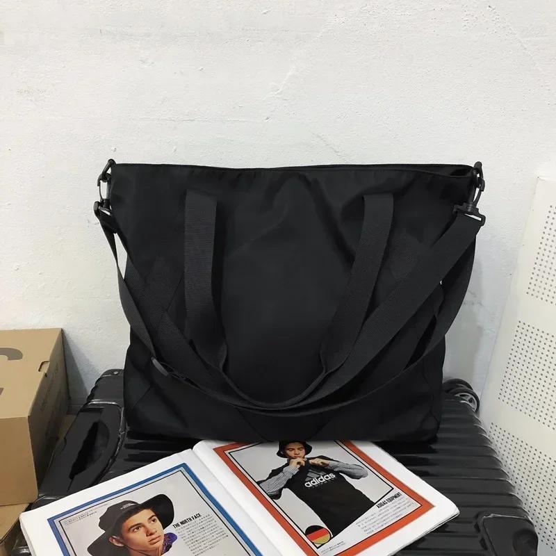 

Large Capacity Shopping Bags for Women Tote Bags Nylon Female Shoulder Bag Retro Mens Handbags Travel Shoulder Bag
