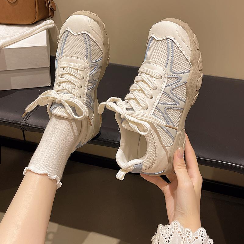 Fashion Breathable Mesh Moral Training Shoes Women's Summer New Thin Casual Soft-soled Sneakers