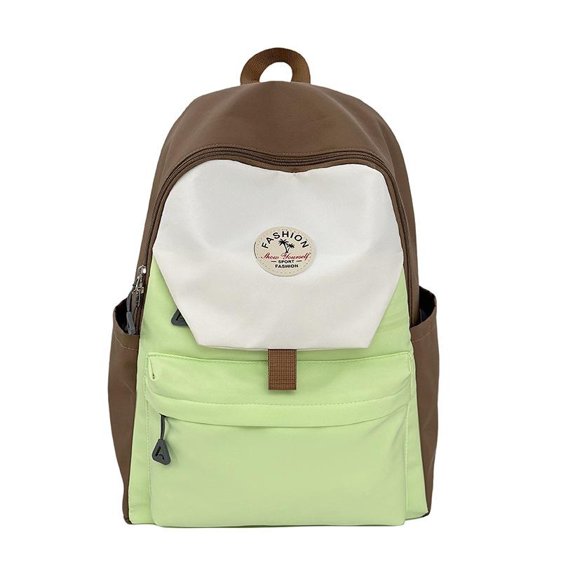 

Рюкзак для ученика средней школы, женский летний модный дорожный рюкзак большой вместимости с цветовой блокировкой, школьная сумка для студента колледжа в стиле «маленькая свежесть» single bag.