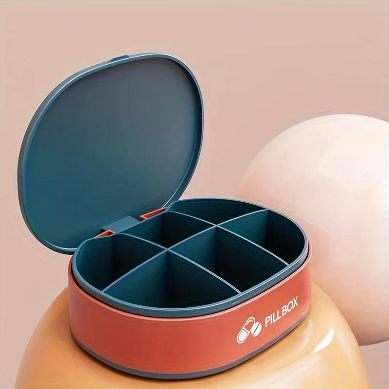 

Универсальная 6-сеточная аптечка, таблетница, контейнер для витаминов, дорожный футляр для таблеток, капсулы для хранения таблеток, рыбий жир, пластиковая коробка для таблеток синий