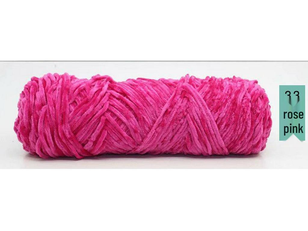 Chenille Goldenes Samt Mehrfarbiges Garn für DIY Handstricken, Mittlere Dicke, Glänzendes Finish