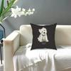 Westie West Highland Terrier Dog Throw Pillow Cover Polyester Cushions for Sofa Cute Puppy Creative Cushion Covers