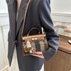 Fashionable Plaid Color Block Shoulder Crossbody Bag Women Bags2024 Street Style