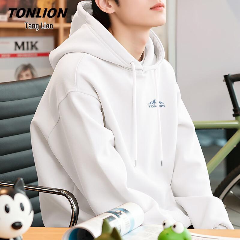 TonLion Men's American Retro Hooded Sweatshirt