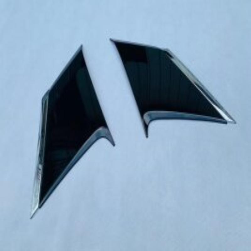 For Toyota Corolla Cross 2024 2025 ABS black Rear Window Spoiler Cover Trim Triangle Garnish Car Accessories