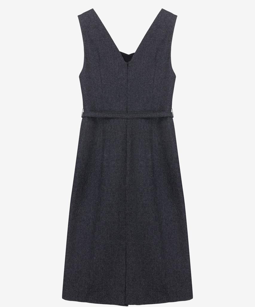 MIND BRIDGE WOMEN [W] Wool Blend Belted H-Line Dress