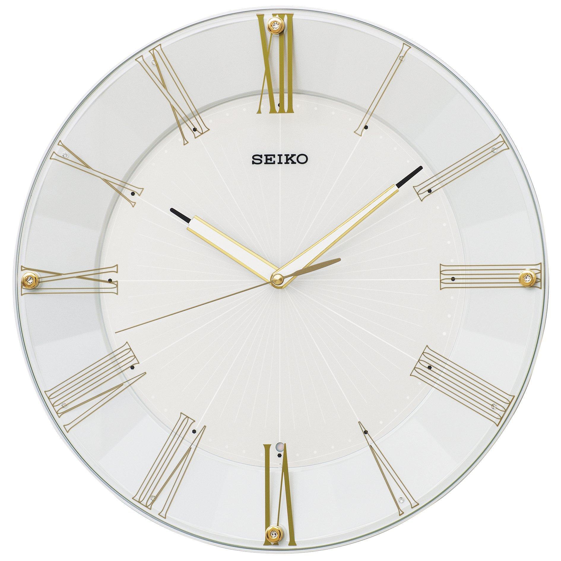 

Настенные часы Seiko Clock Радио Аналоговые Белый Перламутр KX214H SEIKO Диаметр 32,7 x 4,6 см