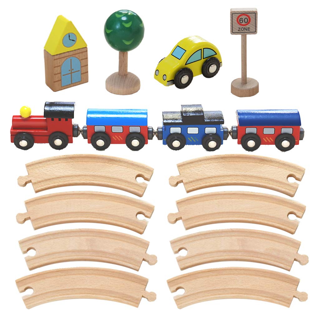 Wooden Toy Daiwa Train Rail Set Basic for Includes Miniature Track Wooden Wooden Birthday Boys, Trains, Vehicles, Rails, Vehicles, Parts, Set, Tracks,
