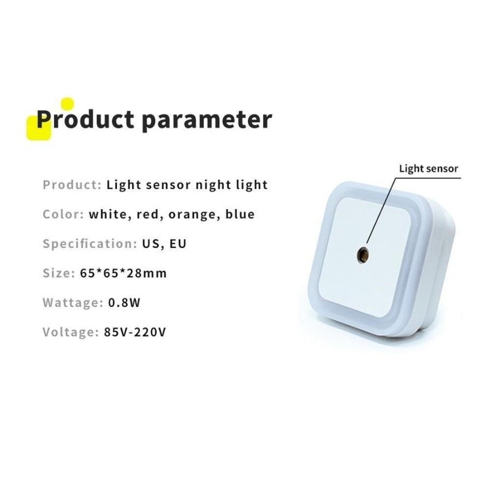 LED Night Light Sensor Control Night Lamp Energy Saving LED Sensor Lamp EU US Plug Nightlight for Children Kids Bedroom
