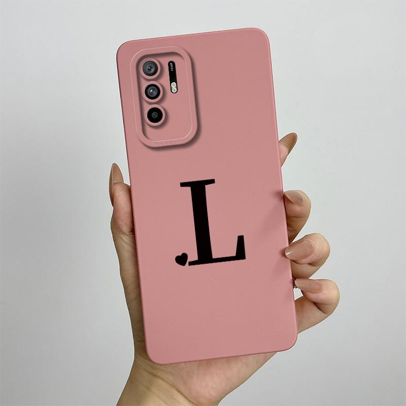 For oppo A94 5G Case OPPO Reno5z Reno 5z F19 Pro Plus Cute Letters Square Phone Case CPH2211 CPH2211 Shockproof Back Cover case