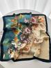 Fresh Elegant Print Brand Scarves Soft Satin Square Scarves Neckerchief Women Shawls Hijab Scarf Bandana 70X70CM