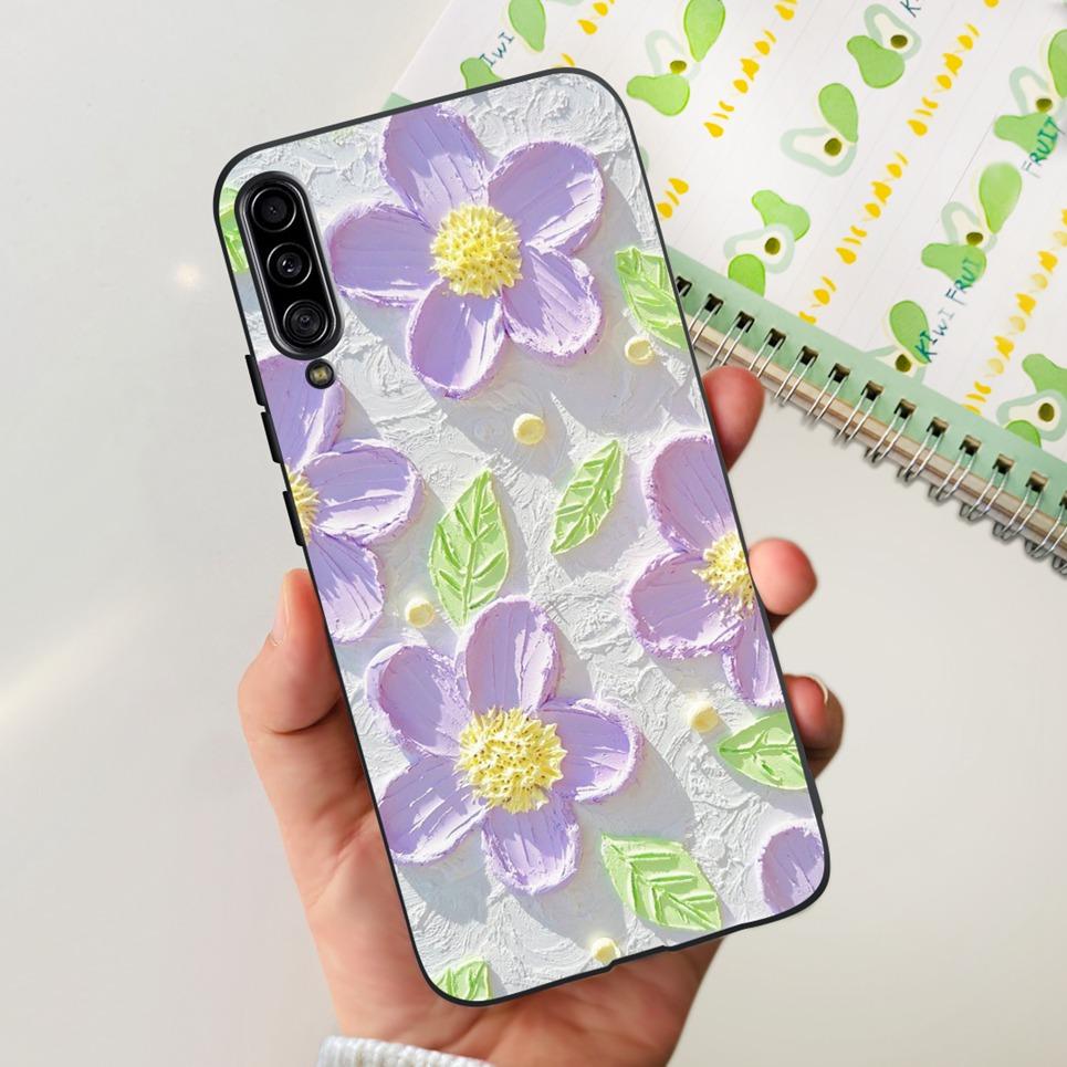 For Samsung Galaxy A90 5G Phone Case Samsung A90 SM-A908B 5G Flower Butterfly Woman Fashion Soft TPU Bumper Transparent Silicone