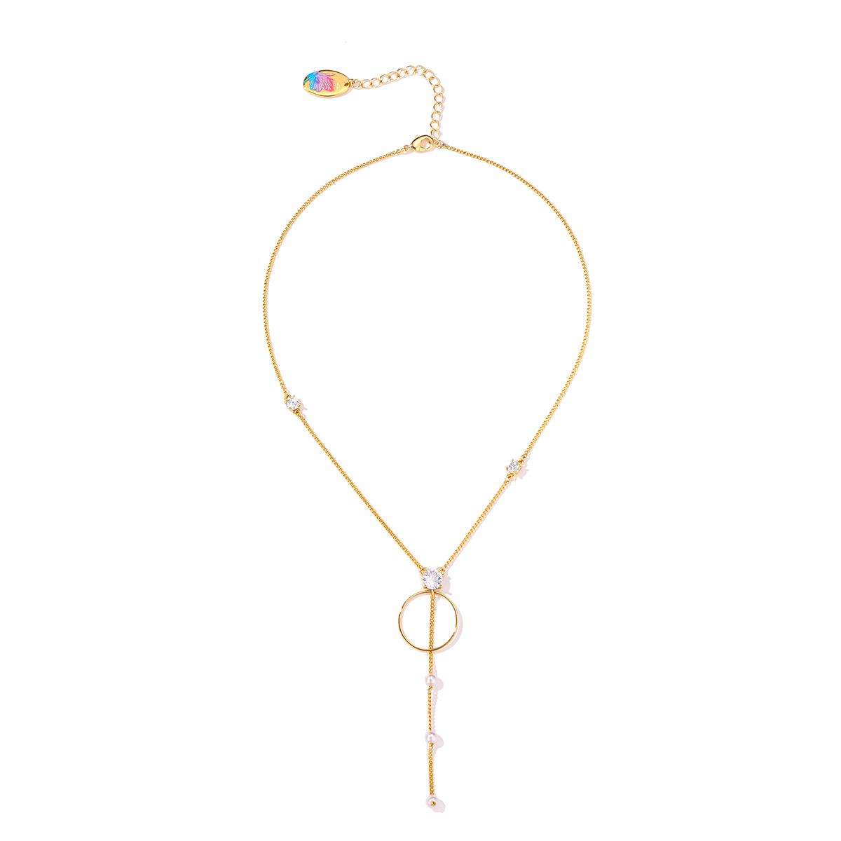 

Kenjie Корейское Геометрическое Жемчужное Ожерелье - Женский Простой Золотой Чокер