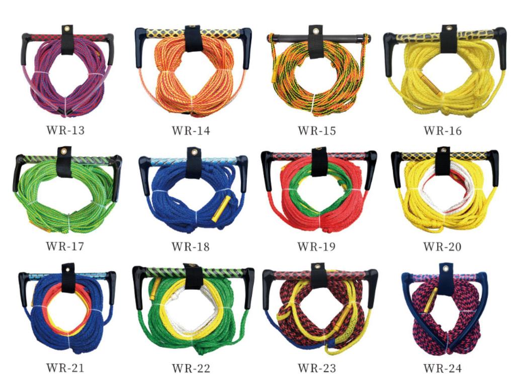 75ft Blue/Yellow Wakeboard Rope with 38cm EVA Non-Slip Handle, Customizable In Small Batches