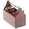 1:12 Scale Dollhouse Miniature Wooden Box Metal Hand Tools Set For Dolls Toy