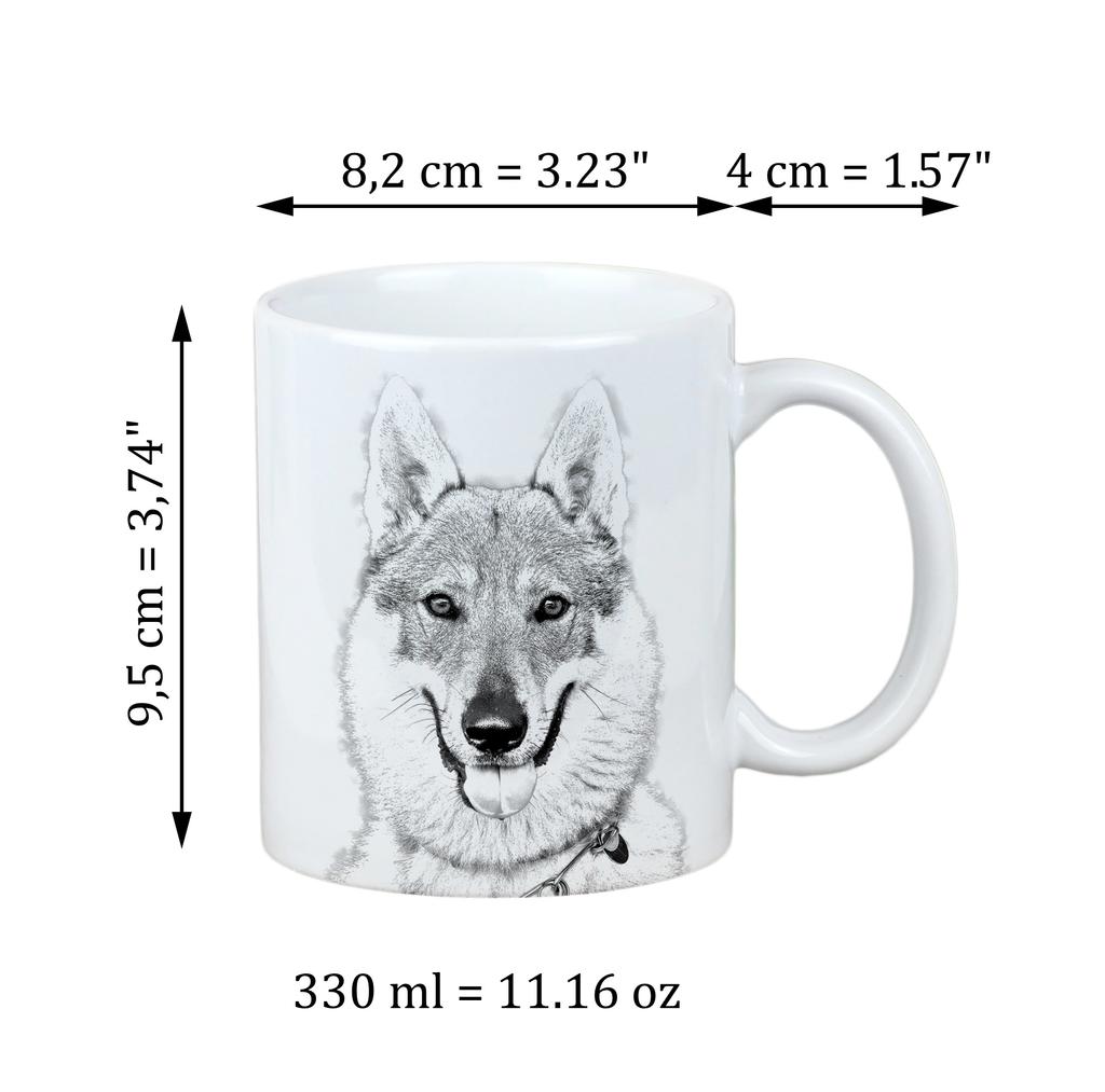 Czechoslovakian Wolfdog, Czechoslovak Vlcak - cup with a dog, cute cup with graphics, a gift with your photo from the Art-Dog brand