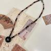 Nuova collana con ciondolo loto giada ghiacciata stile antico cinese Accessori per costumi antichi Hanfu per ragazza