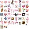 10/30/50pcs Cute Pink Aesthetic Stickers Y2K Graffiti Waterproof Decal DIY Laptop Journal Notebook INS Style Cartoon Sticker Toy