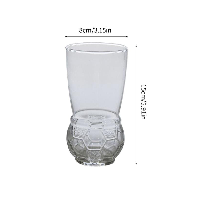 6Pcs Football Inspired Glass Beer Glasses 450ml Durable And Stylish Club Party Glass Cups For Any Occasion