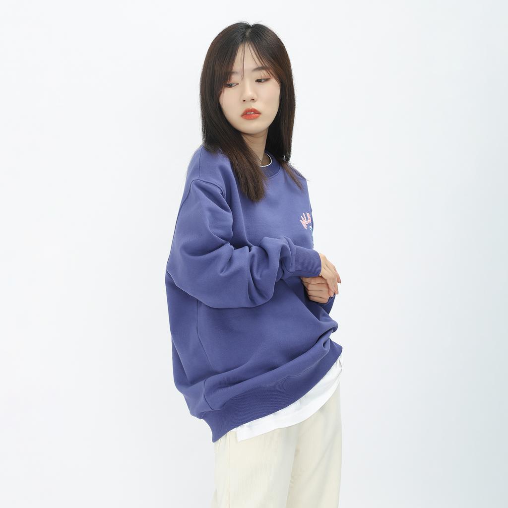 New MLB Sweatshirts Unisex Light Navy Blue 3AMTL5116-43NYL