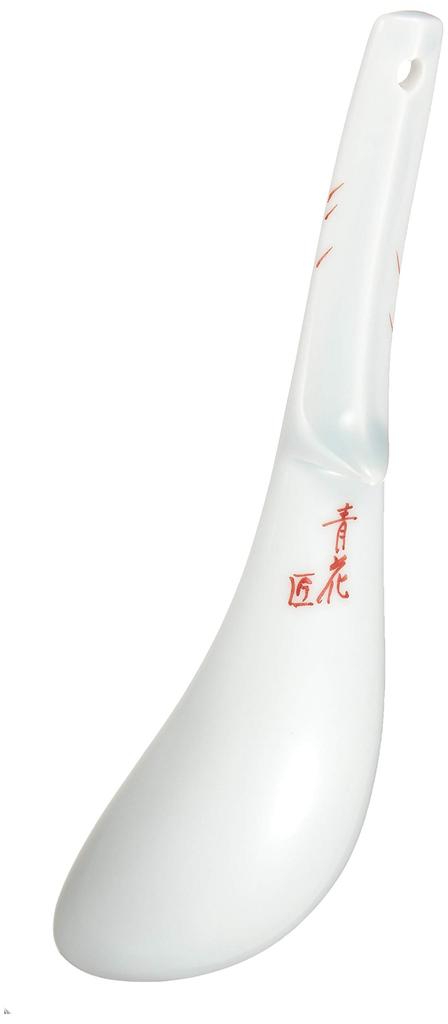 Arita ware Shingama Ultimate for Red Rice Diameter Lotus Dishwasher Made in R2122 "The Spoon" Ramen, Ear, approx. 16cm, Spoon, Flower, Ceramic, safe,