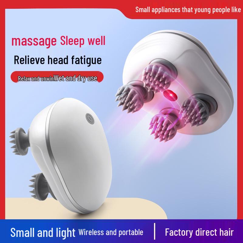 Akıllı Mini Elektrikli Su Geçirmez Baş Masaj Aleti: Kablosuz Fizyoterapi Yoğurma ve Kaşıntı Kazıyıcı