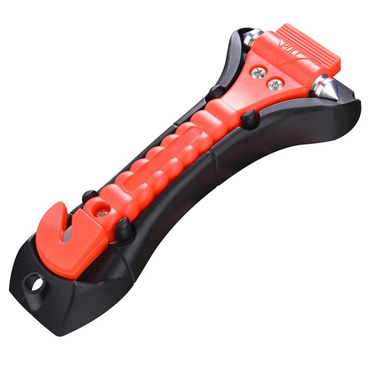 Car Emergency Escape Window Breaker with Reflective Tape and Seat Belt Cutting Hammer, Multifunctional Hammer, Red,Yellow, Pink