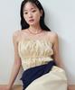 Nijur Bustier Shirred Long Dress_Butter Yellow