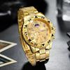 Men's Large Dial Blu-ray Glass Watch, High-end Men's Business Watch + Jewelry 4-piece Set