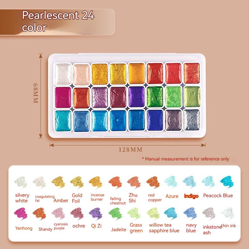 12/20/24/60 Portable Gouache For Children Color Set Paint Solid Watercolor Pigment Gold Glitter Nail Painting Art Supplies