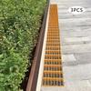 3PCS 122x27x3.8frp Yellow Rectangular FRP Grating Covers, Floorstanding Load 500kg for Car Washes