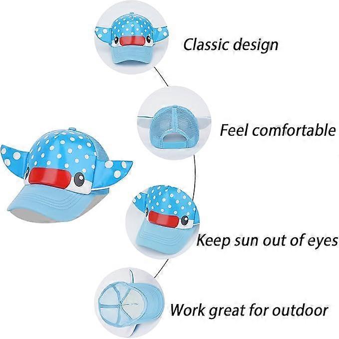 Sun Hat Summer Sun Hat Baby Boy Girl Beach Outdoor Sports Baseball Hat with Anti-UV Visor Children's Sports Hat Tennis Football Golf - 2-8 Years