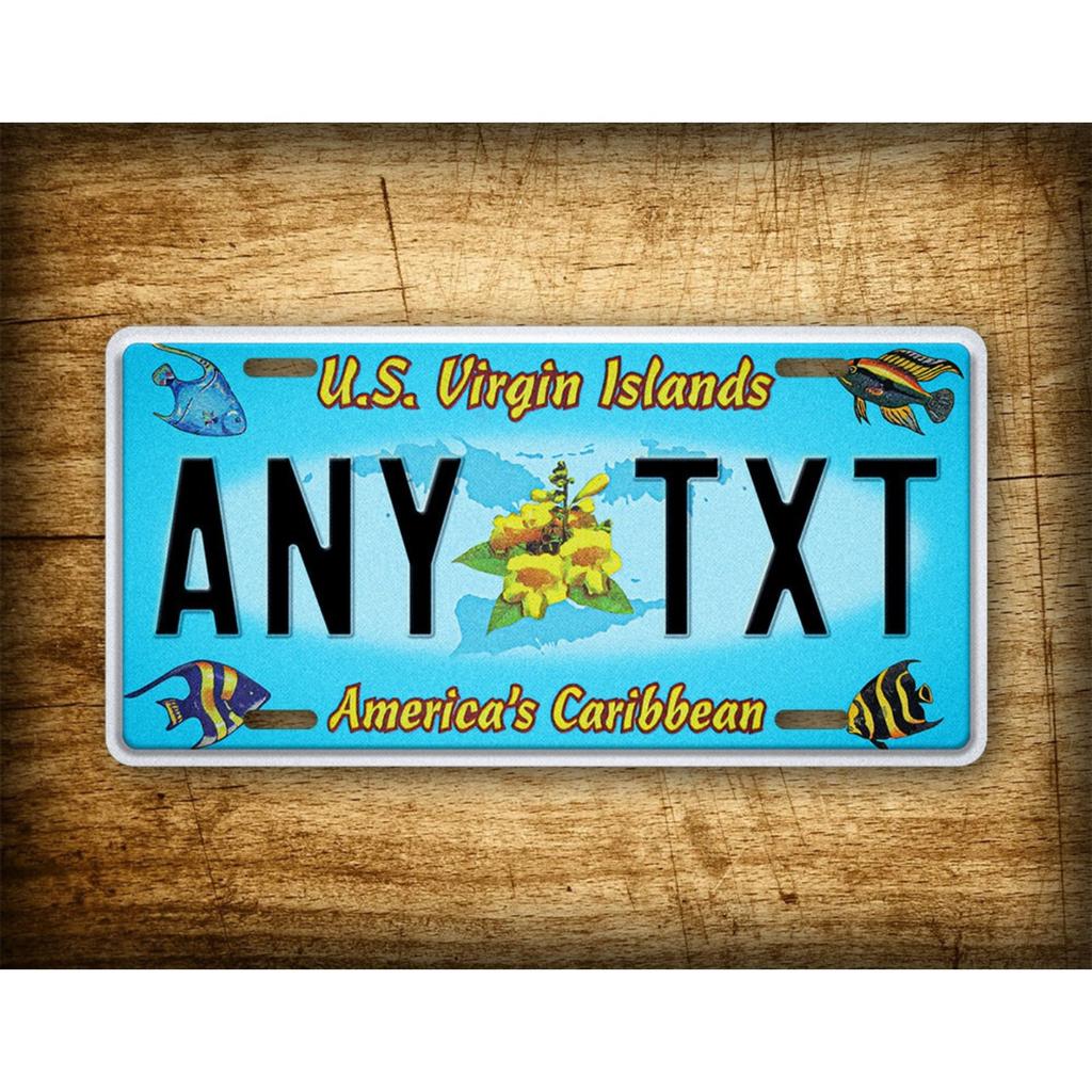 1pc Vintage US Virgin Islands Metal Sign 6x12 Inch Waterproof Tin Plaque Wall Decor