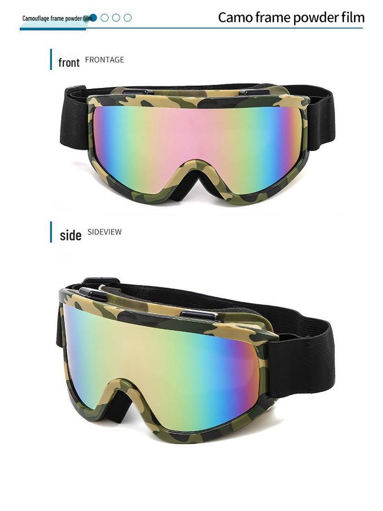 Anti-Fog Large Frame Ski and Mountaineering Goggles - Windproof, Sandproof, Universal Fit