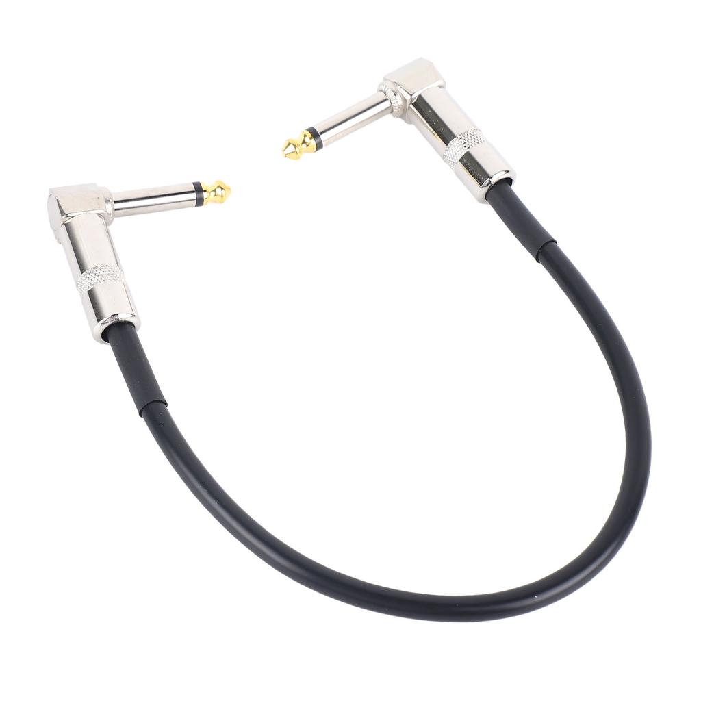 6.35mm Effect Cable Noise Suppression Metal Core Right Angle Plug Guitar Patch Cable Pedal Cord