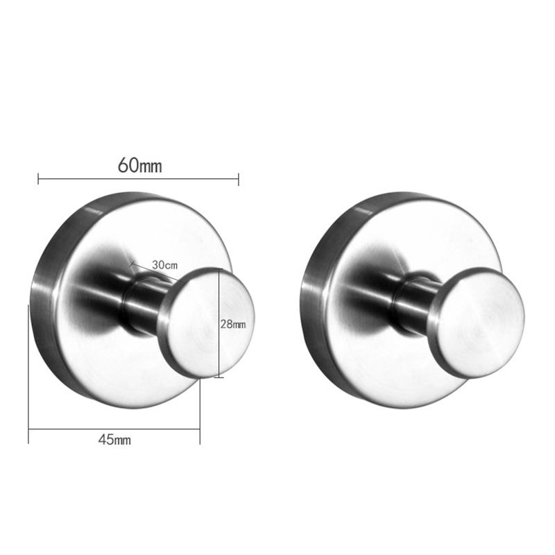 Bathroom Suction Cup Hook Traceless Stainless Steel Kitchen Hooks Hole Free Vacuum Coat Hooks Wall Towel Suctions Cups
