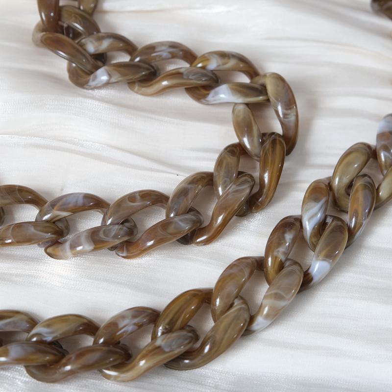 New Phone Accessory Detachable Parts Chain Blue Crossbody Resin Luxury Strap Amber Phone Case Chains Red Acrylic Shoulder Chain