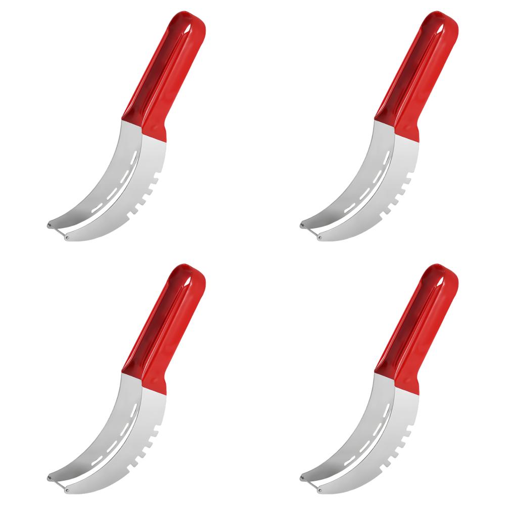 1-5pc Stainless Watermelon Slicer Cutter Non-Slip Handle Melon Fruit Slicer Digger Tool Kitchen Gadgets for Pineapple Cantaloupe