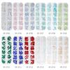 12-Grid Irregular Transparent AB Glass Diamonds for Nail Art