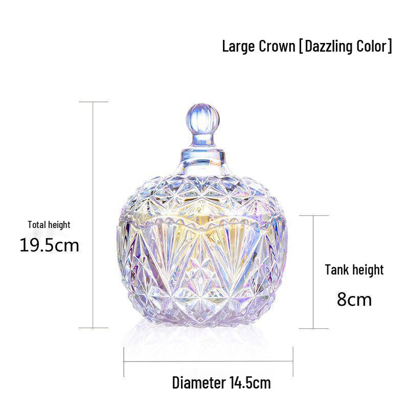 European Glass Candy Jar with Lid – Transparent Storage for Tea, Snacks, Seasonings, Candy, and Dried Fruit