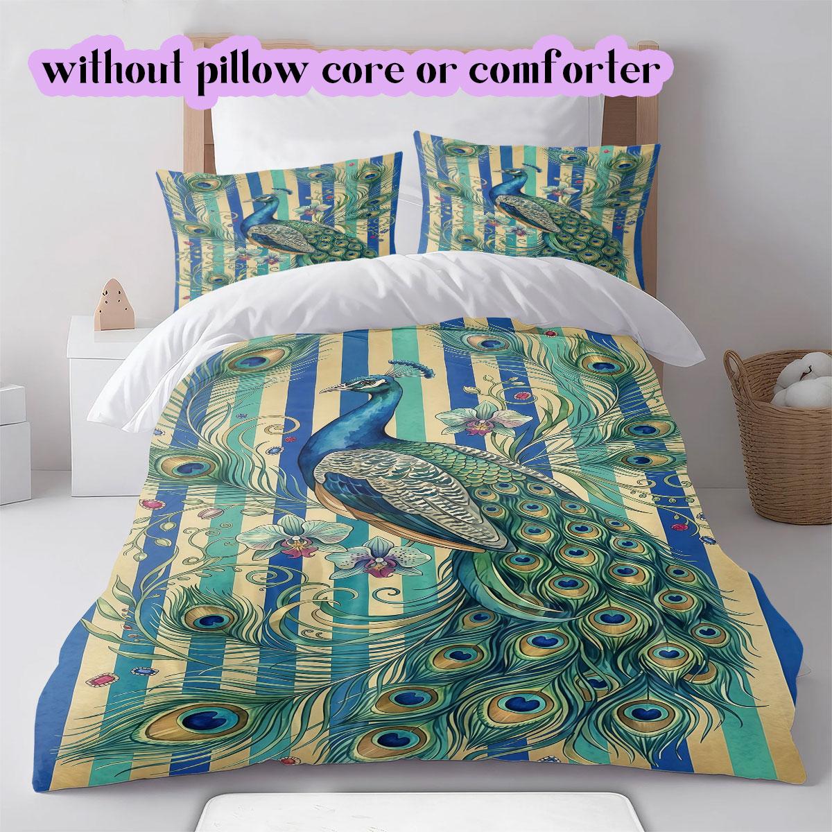 

Watercolor animal stripes Pattern Bedding,Quilt Set Quilt Cover Pillowcase Home Birthday Gift (1*duvet cover+2*pillowcase,without core) 135x200cm