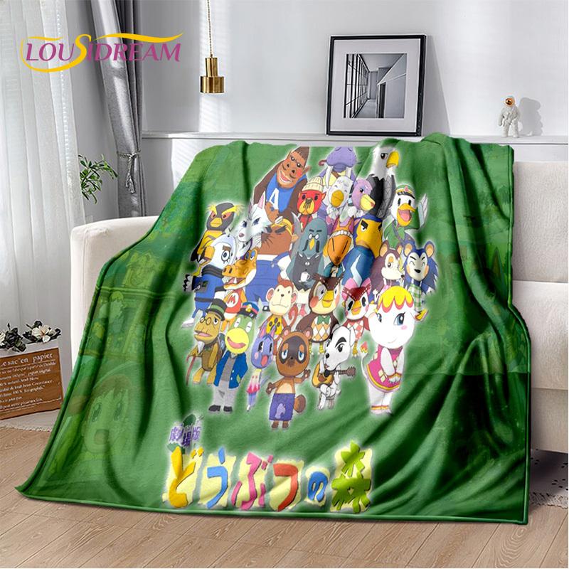 Manta de dibujos animados de Animal Crossing New Horizons, manta suave para el hogar, dormitorio, cama, sofá, Picnic, viaje, oficina, manta para niños