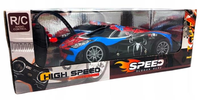 Samochód Sportowy Spiderman Zdalnie Sterowany Auto Na Pilota R/C Światła