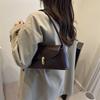 Shoulder bag Female messenger bag Baguette underarm bag Simple lock shoulder bag