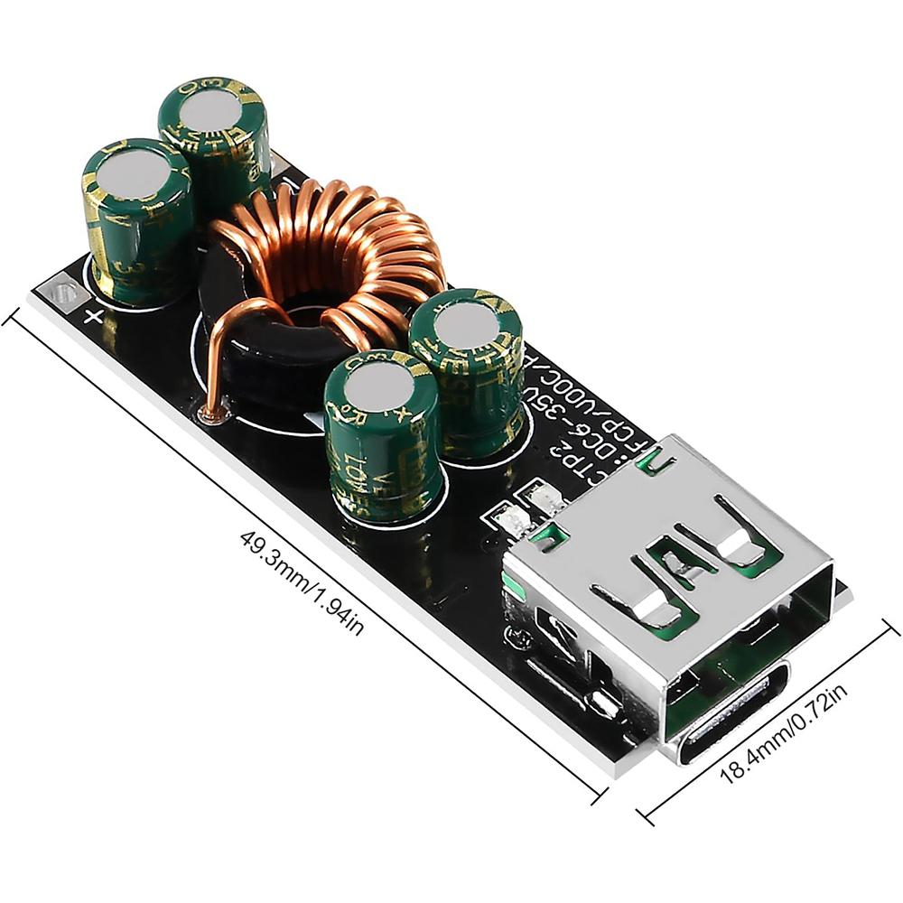 60W 6-35V DC To USB Type C PD 3.0 QC4 Type A QC3.0 DC Fast Charge 12V 24V Step-Down Power Module