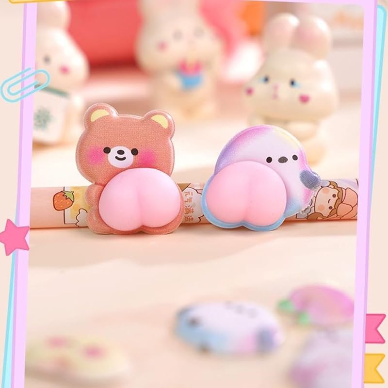 3D Squishy Butt Stickers, DIY Planner Stickers, Animal Stickers for Kids, Adults, Girls, Decorative Phone Cases, Stick-on Craft Supplies, Motivational