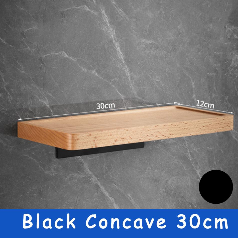 Ξύλινο Ράφι Μπάνιου Χρυσό Τοίχου Ορθογώνιο Κουζίνας Αλουμίνιο Οξιά Μπάνιου Ντους Σαμπουάν Σαπούνι Ράφι Αποθήκευσης Θήκη Μαύρο Λευκό