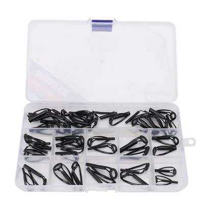 44pcs Fishing Rod Tip Stainless Steel Ceramic Fishing Pole Guide Ring Fishing Rod Repair Kit