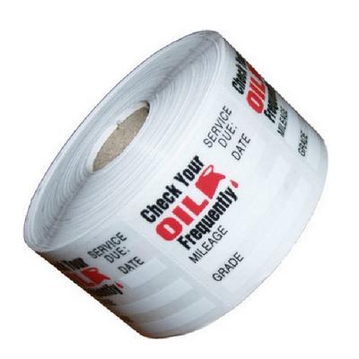 1 Rolo 500 +100 Total 600 Adesivos Adesivo Lembrete de Troca de Óleo Não Personalizado