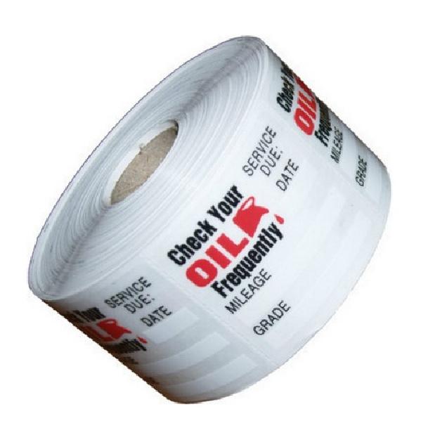 1 Rolo 500 +100 Total 600 Adesivos Adesivo Lembrete de Troca de Óleo Não Personalizado
